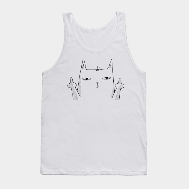 Cat's Give No Fucks Tank Top by NobleTeeShop